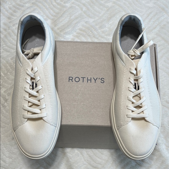 Rothy’s Men’s Size 12 The Sneaker Bone White Knit Lace Up NEW IN BOX - Picture 10 of 10